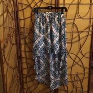 Pastel colored high-low skirt